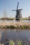 The Netherlands, dutch windmills landscape at Kinderdijk near Rotterdam, an UNESCO world heritage site
