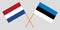 Netherlands and Estonia. The Netherlandish and Estonian flags. Official colors. Correct proportion. Vector