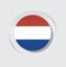 Netherlands flag circle icon vector illustration