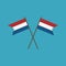 Netherlands flag icon in flat design