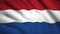 Netherlands flag Motion video waving in wind. Flag Closeup 1080p HD  footage