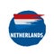 Netherlands flag, vector illustration on a white background