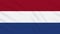 Netherlands flag waving cloth background, loop