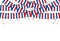 Netherlands flags garland white background