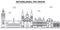 Netherlands, Hague architecture line skyline illustration. Linear vector cityscape with famous landmarks, city sights