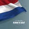 Netherlands happy King`s day greeting card, banner, horizontal vector illustration