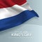Netherlands happy King`s day greeting card, banner, vector illustration