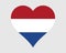 Netherlands Heart Flag. Dutch Love Shape Country Nation National Flag. Nederland Holland Banner Icon Sign Symbol. EPS Vector