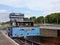 Netherlands, Limburg, Heel, June 20. 2021, 3 pm 07, view to the wheelhouse  of the inland bulk cargo ship Gaasperland, home port