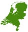 Netherlands map - country in Western Europe