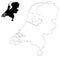 Netherlands map - country in Western Europe