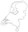 Netherlands map - country in Western Europe