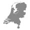Netherlands map. High detail borders, and the correct forms.