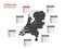 Netherlands map infographics template