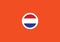 Netherlands national flag circle shape