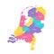 Netherlands political map of administrative divisions