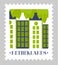 Netherlands postal mark or card with landmark