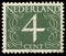 Netherlands, stamp,Numbers, Numeral