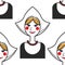 Netherlands symbol woman in national costume seamless pattern