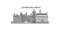 Netherlands, Utrecht city skyline isolated vector illustration, icons