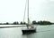 Netherlands, Vecht, yacht and boats in the river waters