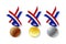 Netherlands vector medals set