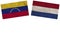 Netherlands and Venezuela Flags Together Paper Texture Illustration