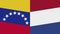 Netherlands and Venezuela Two Half Flags Together