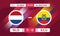 Netherlands Vs Ecuador Match Design Element. Football Championship Competition Infographics. Announcement, Game Score, Scoreboard