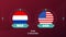 Netherlands vs usa playoff round of 16 match Football 2022. 2022 World Football championship match versus teams intro sport