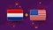 Netherlands vs usa playoff round of 16 match Football 2022. 2022 World Football championship match versus teams intro sport