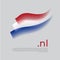 Netherlands watercolor flag. Holland flag colors stripes on white background. Vector stylized national poster design with nl