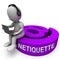 Netiquette Polite Online Behavoir Or Web Etiquette - 3d Illustration