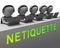 Netiquette Polite Online Conduct Or Web Etiquette - 3d Illustration