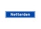 Netterden isolated Dutch place name sign. City sign from the Netherlands.