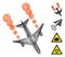 Network Airplane Smoke Trace Vector Mesh