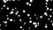 Network animation connected dots and copy space on black background