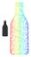 Network Beer Bottle Web Mesh Icon with Spectrum Gradient