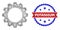 Network Cogwheel Web Mesh and Distress Bicolor Potassium Stamp Seal