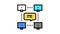 network computer users communication color icon animation