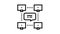 network computer users communication line icon animation