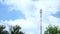 Network Coms Tower Mast With Cloudscape Time Lapse