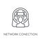 network Conection linear icon. Modern outline network Conection