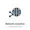 Network conection vector icon on white background. Flat vector network conection icon symbol sign from modern internet security