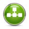 Network connections icon elegant green round button vector illustration