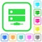 Network drive vivid colored flat icons