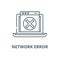 Network error vector line icon, linear concept, outline sign, symbol