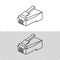 Network and ethernet cable. RJ45 Modular plugs for solid Cat5, RJ45 Female. Vector illustration EPS 10.