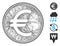 Network Euro Coin Vector Mesh