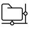 Network folder access icon, outline style